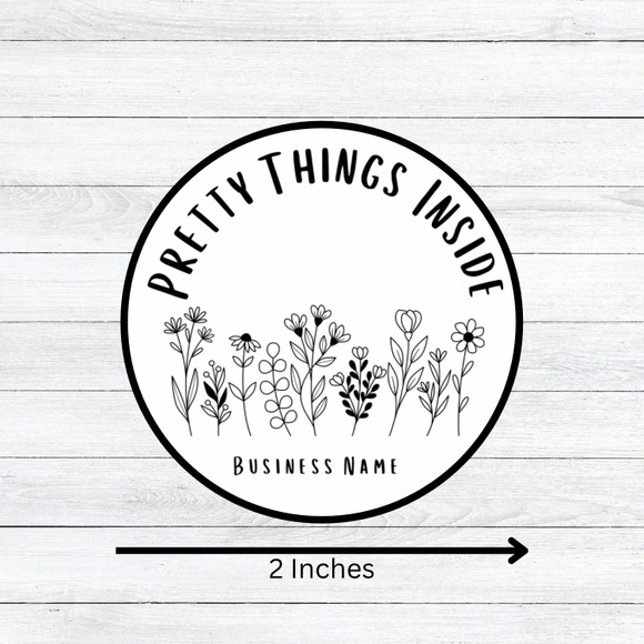 100 Thank You Stickers Pretty Things Inside Flowers - Picture 8 of 10